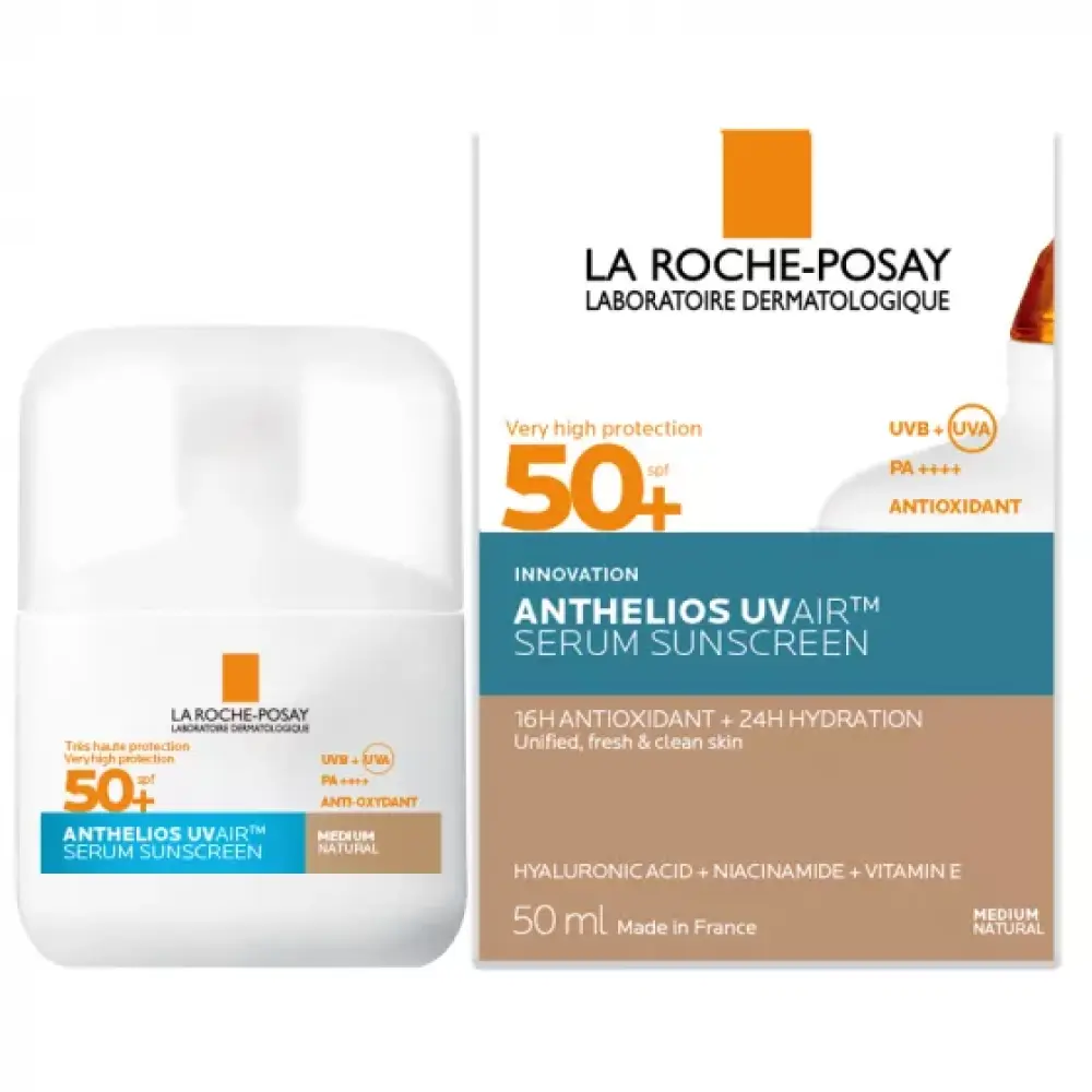 سيروم واقي شمس SPF50+ أنثيليوس يو في إير الملون متوسط طبيعي من لاروش بوزيه - 50 مل - الصورة 5
