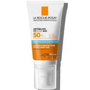 واقي شمس لاروش بوزيه – انثيليوس كريم مرطب يوفي ميون 400 بعامل حماية من الشمس SPF50+ خالٍ من العطور ، 50 مل