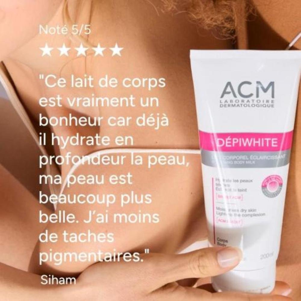 مرطب تفتيح الجسم ديبي وايت بالحليب من acm اي سي ام ، 200 مل