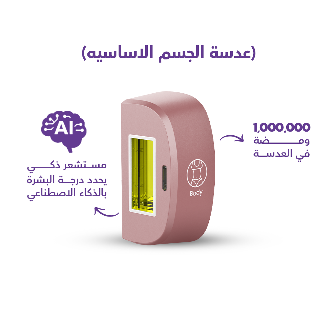جهاز روكسا الليزر لإزالة الشعر الوردي – مليون ومضة، 3 عدسات،