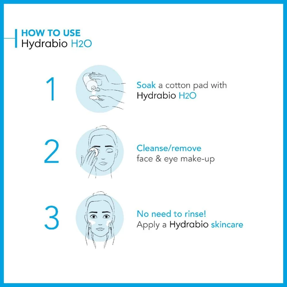 ماء ميسيلار مرطب هيدرابيو H2O مزيل للمكياج من بيوديرما - 250 مل